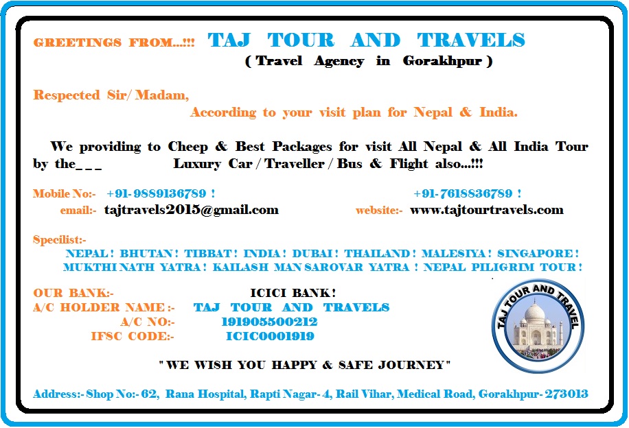 taj tour and travel agency in gorakhpur